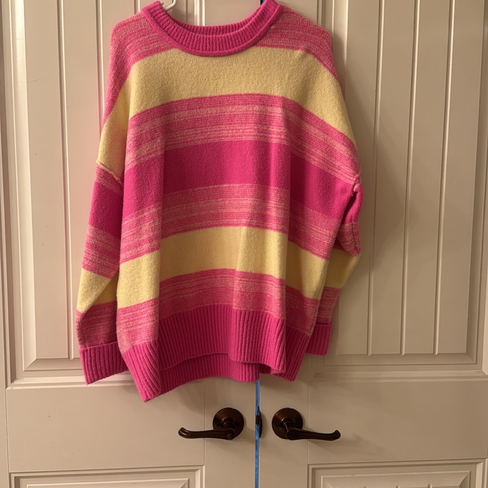 Striped Pink and cream Women's Sweater